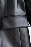 Tanya Double Breasted Faux Leather Blazer