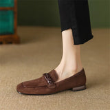 Mariana French Braids Suede Loafers