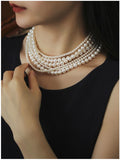 Gina Double Strands Long Pearl Necklace