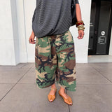 Sierra Camo Wide-Leg Culotte Pants