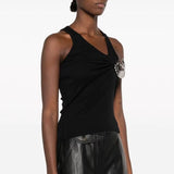 Karim Pinching Hand Applique Tank Tops