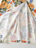 Loran Retro Floral Puff Sleeve Dress