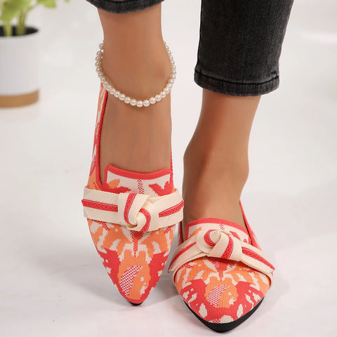 Helsey Jacquard Pointed-Toe Loafers
