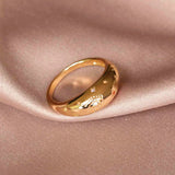 24k Gold-Plated Minimalist CZ Band Rings