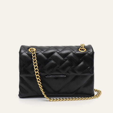 Agatha Embossed Flap Shoulder Bag