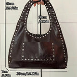 Xena Retro Rivet Studs Shoulder Bag