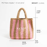 Paris Straw Knit Shopper Totes