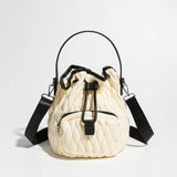 Rhona Nylon Quilted Mini Bucket Bag