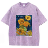 Vincent Sunflower Print Casual UNISEX T-Shirts