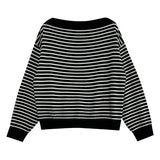 Matilde Stripe Off Shoulder Knit Top