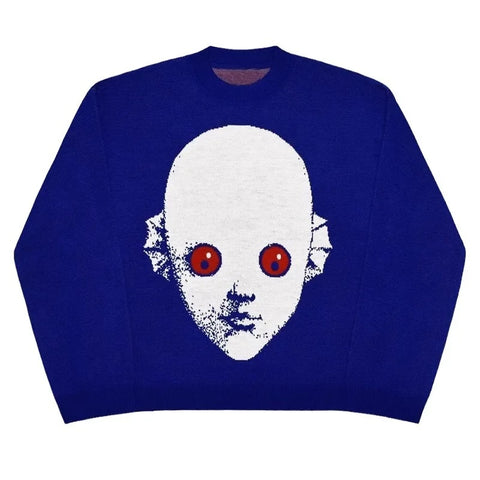 Alien Pattern Street Style Knit UNISEX Sweater