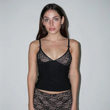 Josline Cropped Lace Cami Top