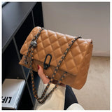 Brigit Quilted Leather-Look Shoulder Bag