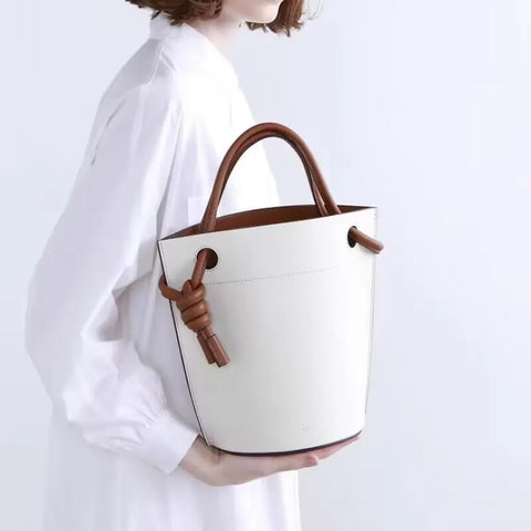 Tara Minimalist Knot Detail Bucket Bags