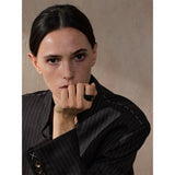 Pauline Enamel Geometric Minimalist Ring