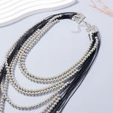 Francis Beaded Waterfall Bib Necklace