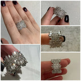 Luxe Cubic Zirconia Icicle Cocktail Ring