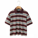 Bessie Casual Striped Polo T-shirts