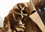 Octavia Ruffle Applique Trench Coats