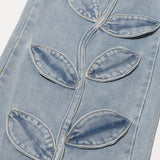 Aleki Tulip Flower Applique Jeans