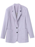 Lauren Soft Pastel Faux leather Blazer