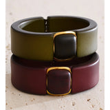 Etna Acrylic Dark Resin Statement Bangle