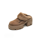 Luz Shearling Lug Sole Mule Slippers