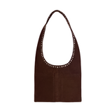 Sabre Vintage Rivet Suede Shoulder Bag