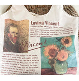 Van Gogh Painting and Memo Canvas Totes