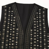 Catori Sequin Embroidery Boho Vests