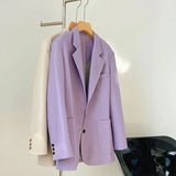 Lauren Soft Pastel Faux leather Blazer