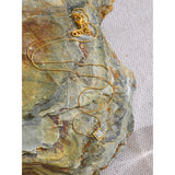 Elegant Square Natural Opal Stone Pendant Necklace