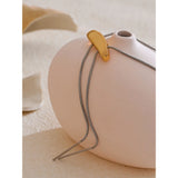 Gold Geometric Adjustable Long Bib Necklace