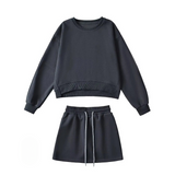 Kaia Casual Cut Out Sweatshirt and Skirt Set