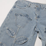 Aleki Tulip Flower Applique Jeans