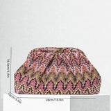Valentina Chevron Jacquard Boho Clutch