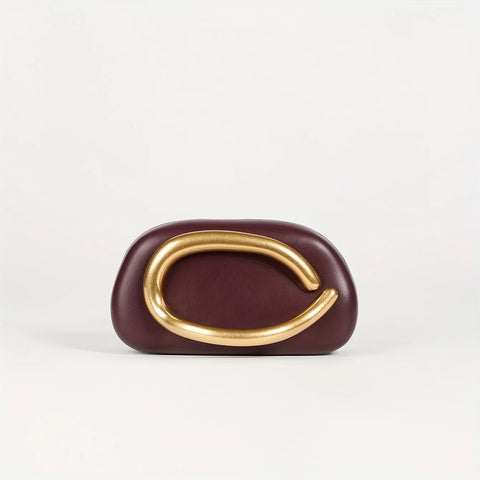 Ulria Gold Circle Evening Clutch