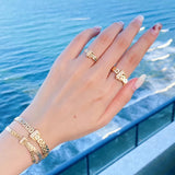 Tamar Belted Chain Ring and Bracelet