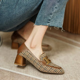 Juliana houndstooth Loafer Pumps