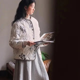 Amaya Vintage Spring Floral Quilted Jacket