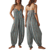 Shona Empire Spaghetti Strap Babydoll Jumpsuits