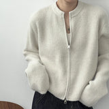 Kasey Basic Knit Bomber Jacket