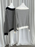 Matilde Stripe Off Shoulder Knit Top