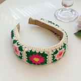 Bohemian Floral Crochet Headband