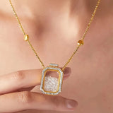 Aurelia Floating Crystal Perfume Bottle Necklace