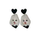 Bubble Gum Girls Heart Drop Earrings