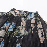 Cornelia Dark Floral Chiffon Dress