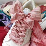 Ombre Wide Silk Bow Shoelaces