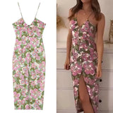 Busia Pink Floral Bustier Dress