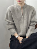 Kasey Basic Knit Bomber Jacket